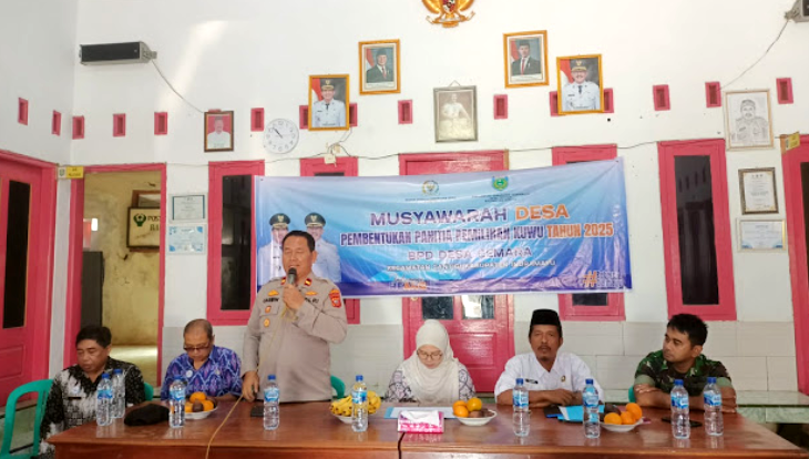 Musyawarah Desa di Cantigi Kukuhkan Panitia Pilwu 2025, Polisi Hadir Jaga Kondusifitas